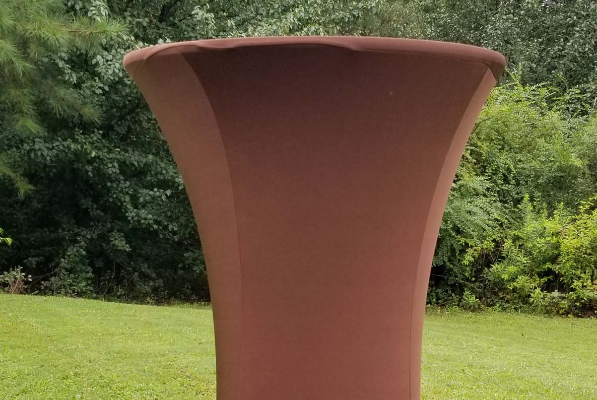 highboy with chocolate spandex