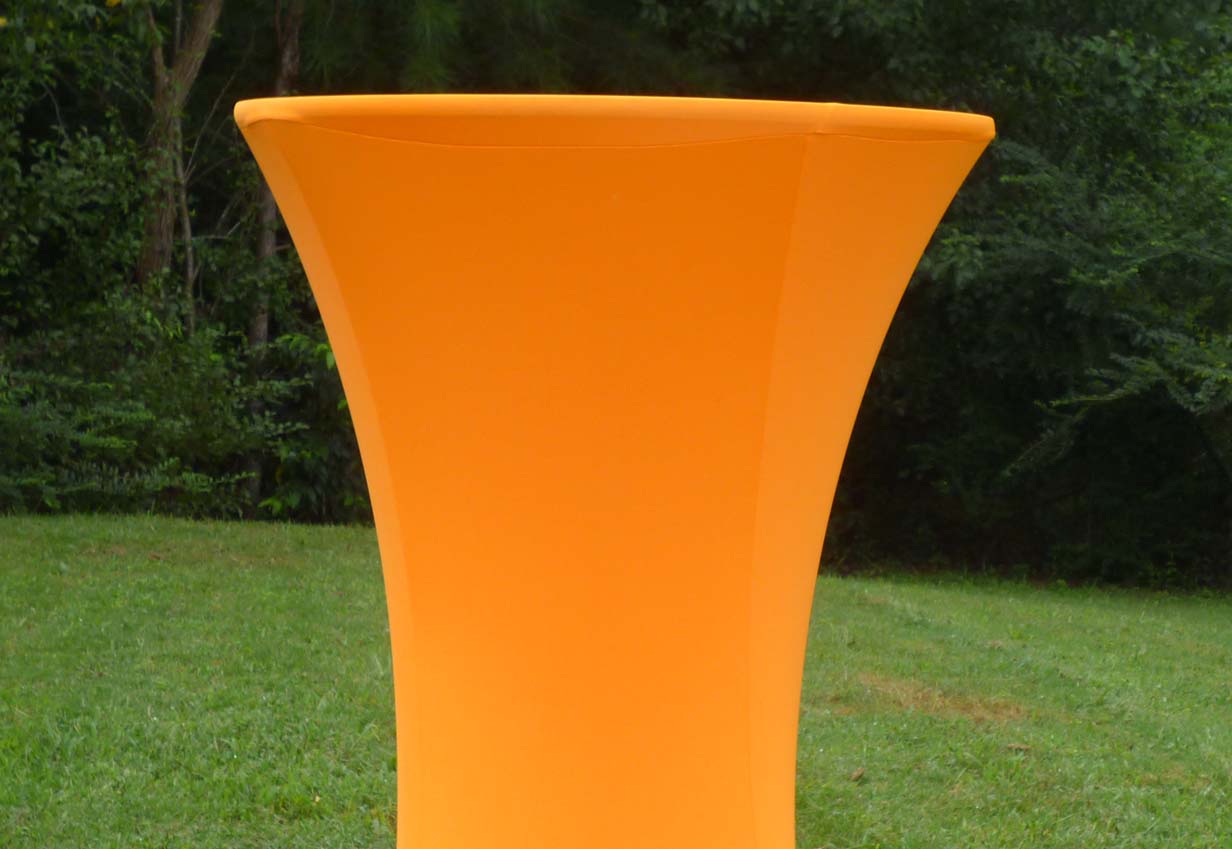 highboy with orange spandex